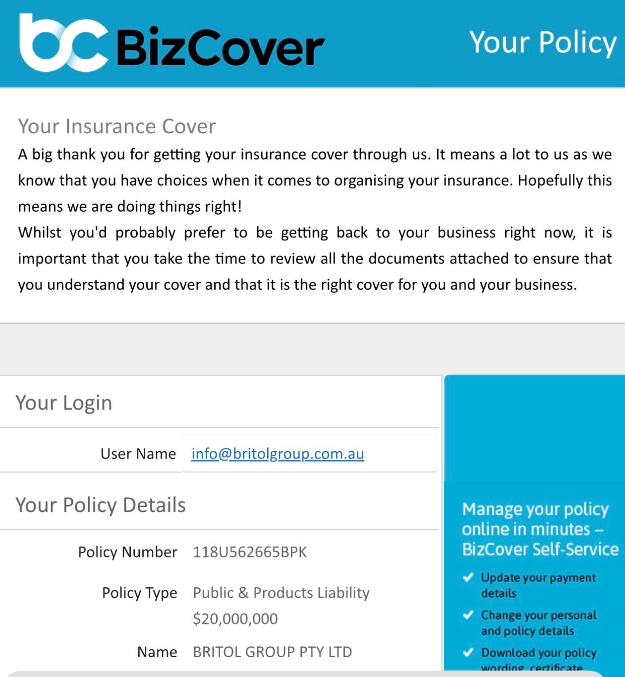 BizCover Insurance